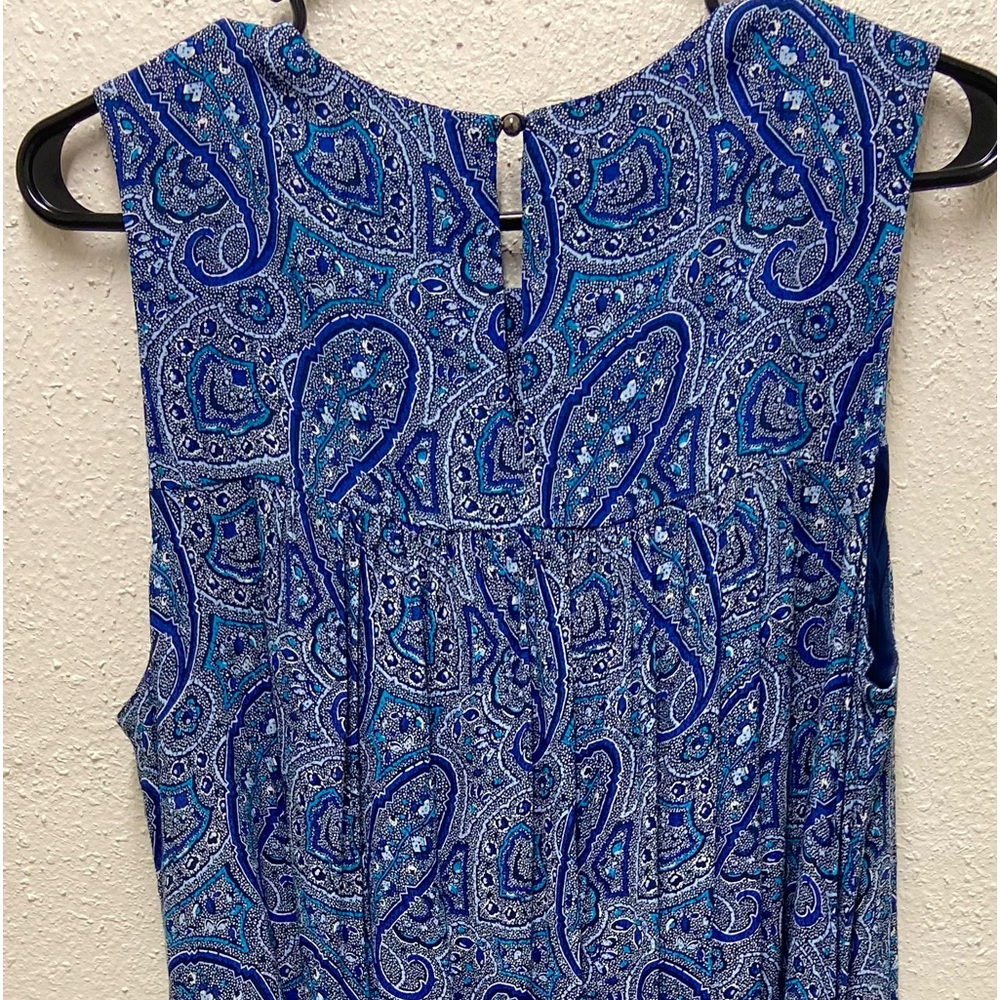 GAP women’s LG paisley print pleaded sleeveless dress